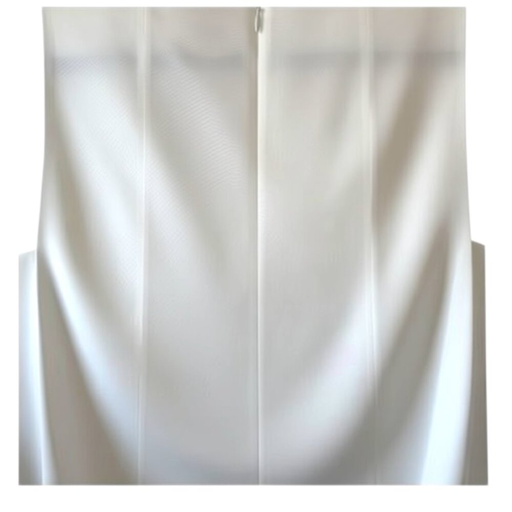KHAITE Mags Silk Gazar Mini Dress in Chalk White - Size 8 - NWT - Picture 5 of 10